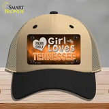 This Girl Loves Tennessee Novelty License Plate Hat Mesh / Khaki|Black