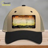 Indiana Rusty State Novelty License Plate Hat Mesh / Khaki|Black