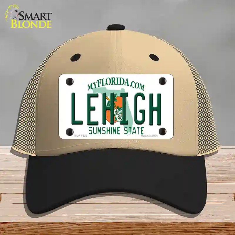 Lehigh FL Novelty License Plate Hat Mesh / Khaki|Black