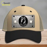 POW MIA Diamond Novelty License Plate Hat Mesh / Khaki|Black