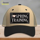 I Love Spring Training Novelty License Plate Hat Mesh / Khaki|Black