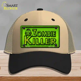 Zombie Killer Novelty License Plate Hat Mesh / Khaki|Black