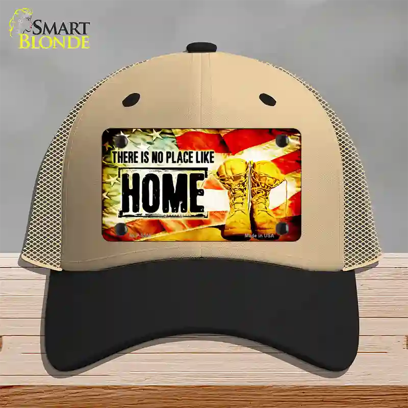 There Is No Place Like Home Novelty License Plate Hat Mesh / Khaki|Black