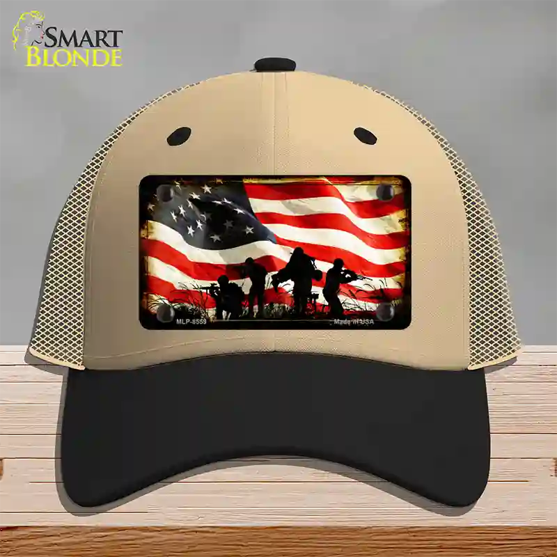 American Freedom Fighters Novelty License Plate Hat Mesh / Khaki|Black