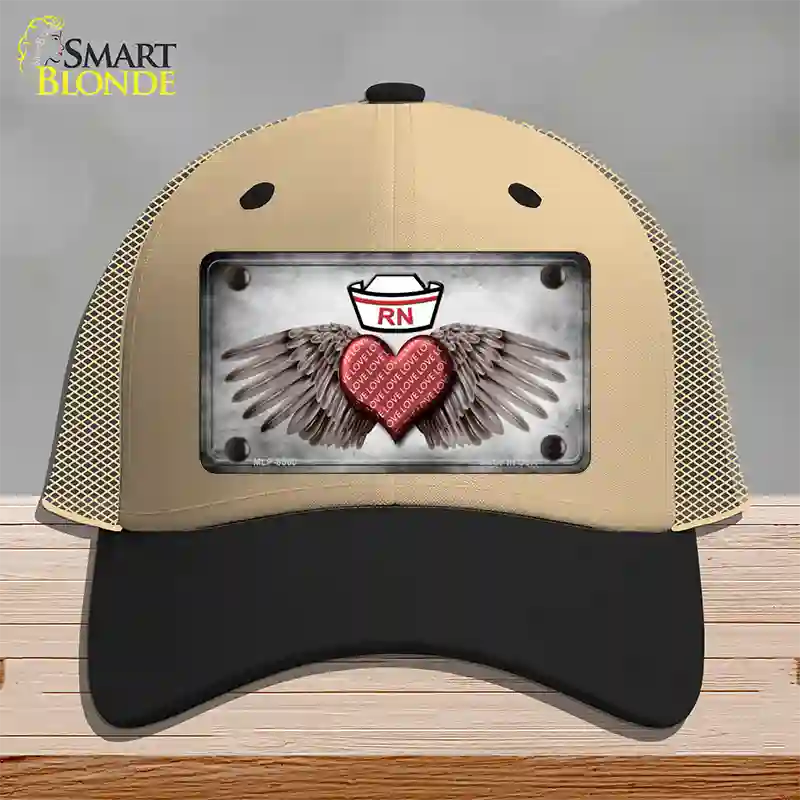 Love RN Novelty License Plate Hat Mesh / Khaki|Black