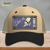 I Love My Seabee Novelty License Plate Hat Mesh / Khaki|Black