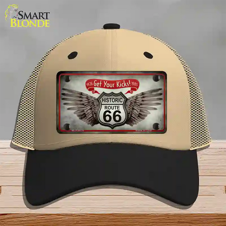 Get Your Kicks Novelty License Plate Hat Mesh / Khaki|Black