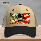 Alabama Love Novelty License Plate Hat Mesh / Khaki|Black