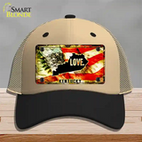 Kentucky Love Novelty License Plate Hat Mesh / Khaki|Black