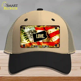 Pennsylvania Love Novelty License Plate Hat Mesh / Khaki|Black