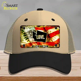 Washington Love Novelty License Plate Hat Mesh / Khaki|Black