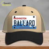 Ballard Washington Novelty License Plate Hat Mesh / Khaki|Black