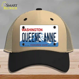 Queene Anne Washington Novelty License Plate Hat Mesh / Khaki|Black