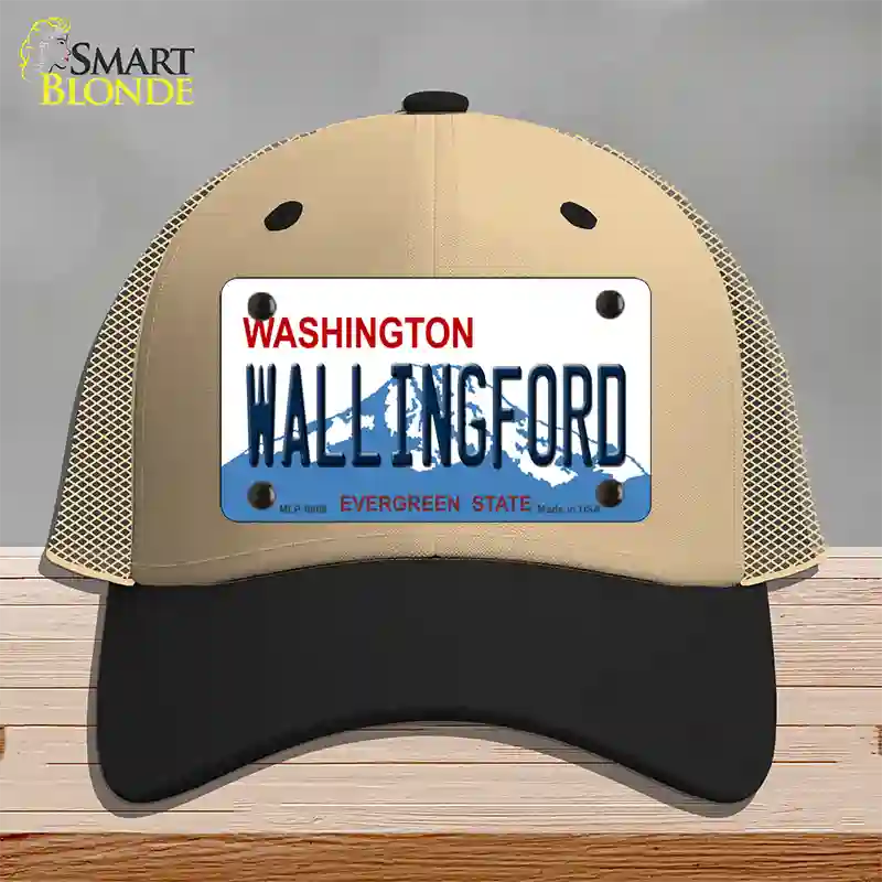 Washington Wallingford Novelty License Plate Hat Mesh / Khaki|Black