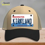 Kirkland Washington Novelty License Plate Hat Mesh / Khaki|Black