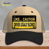 Driver Legally Blonde Novelty License Plate Hat Mesh / Khaki|Black