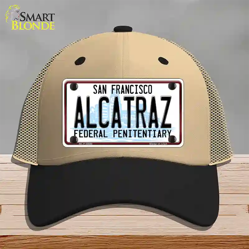 Alcatraz Novelty License Plate Hat Mesh / Khaki|Black