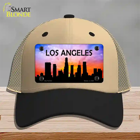 Los Angeles Silhouette Novelty License Plate Hat Mesh / Khaki|Black