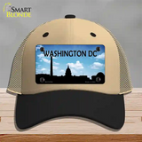 Washington DC Silhouette Novelty License Plate Hat Mesh / Khaki|Black