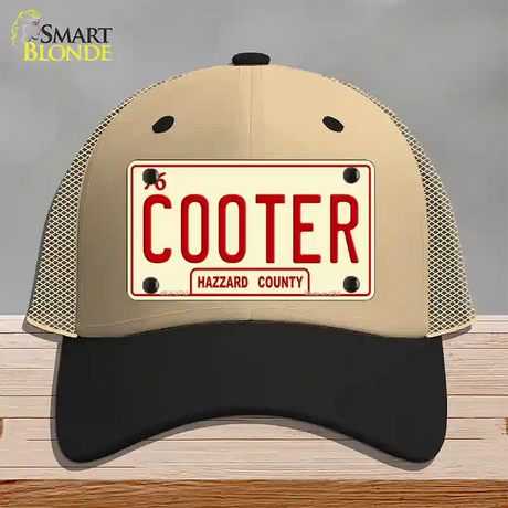 Cooter Novelty License Plate Hat Mesh / Khaki|Black