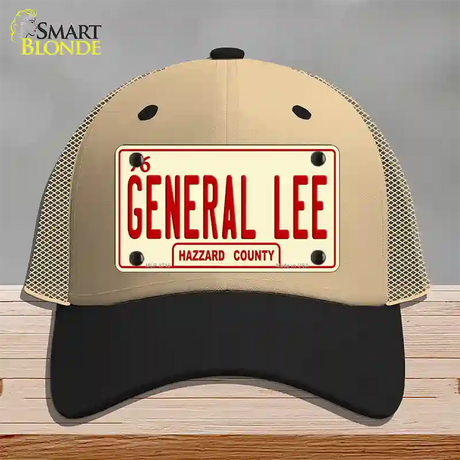 General Lee Hazzard County Novelty License Plate Hat Mesh / Khaki|Black