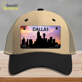 Dallas Silhouette Novelty License Plate Hat Mesh / Khaki|Black