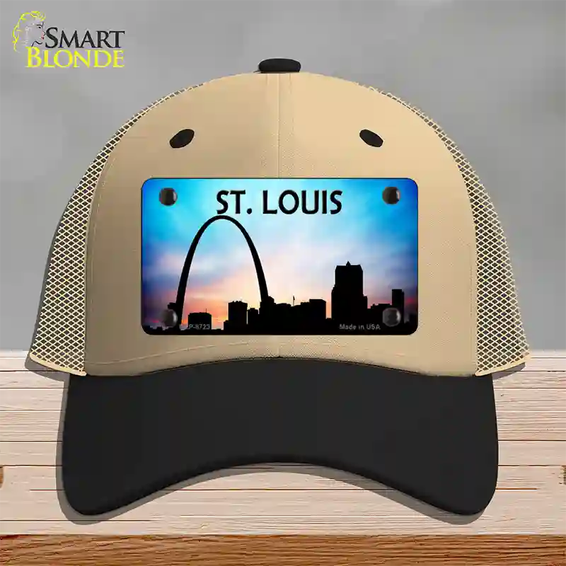 St Louis Silhouette Novelty License Plate Hat Mesh / Khaki|Black