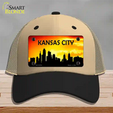 Kansas City Silhouette Novelty License Plate Hat Mesh / Khaki|Black