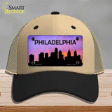 Philadelphia Silhouette Novelty License Plate Hat Mesh / Khaki|Black