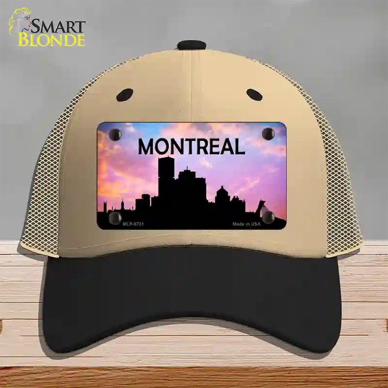 Montreal Silhouette Novelty License Plate Hat Mesh / Khaki|Black