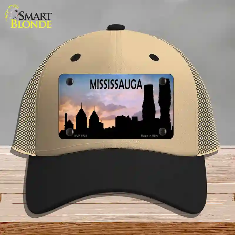 Mississauga Silhouette Novelty License Plate Hat Mesh / Khaki|Black