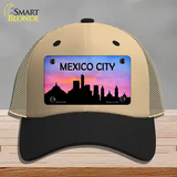 Mexico City Silhouette Novelty License Plate Hat Mesh / Khaki|Black