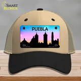 Puebla Silhouette Novelty License Plate Hat Mesh / Khaki|Black