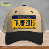 Trump 2016 Novelty License Plate Hat Mesh / Khaki|Black