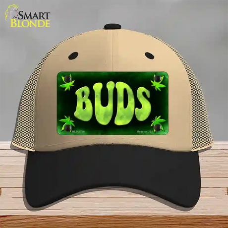 Buds Novelty License Plate Hat Mesh / Khaki|Black