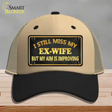 Ex Wife Novelty License Plate Hat Mesh / Khaki|Black