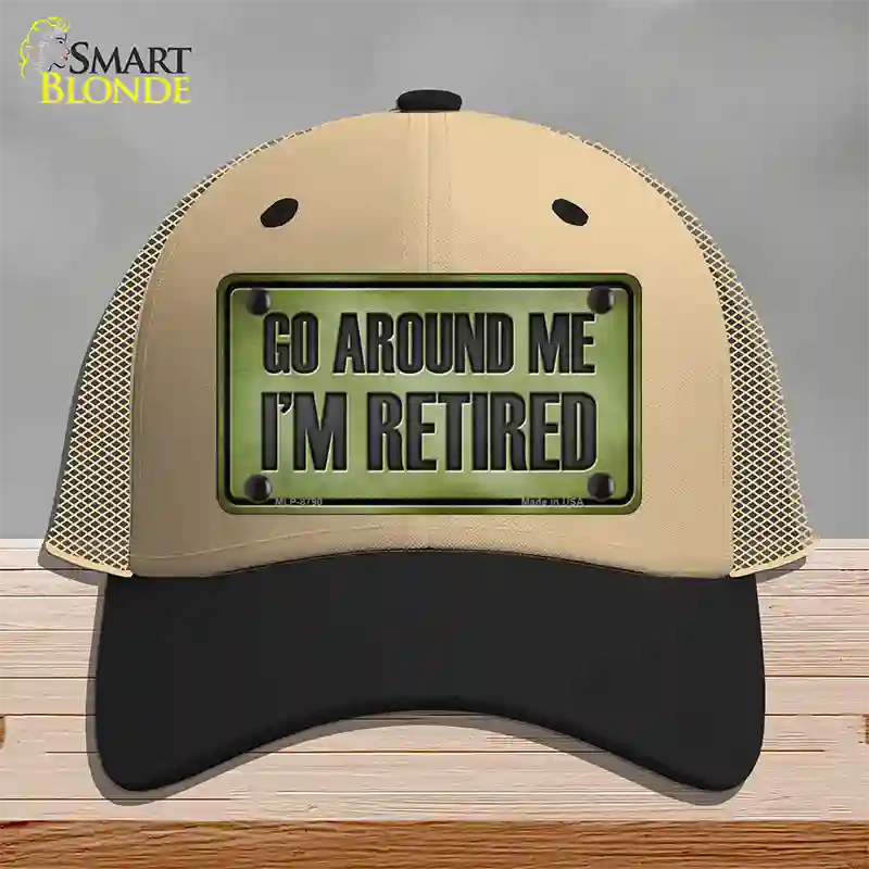 Go Around Me Novelty License Plate Hat Mesh / Khaki|Black