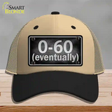 0 To 60 Novelty License Plate Hat Mesh / Khaki|Black