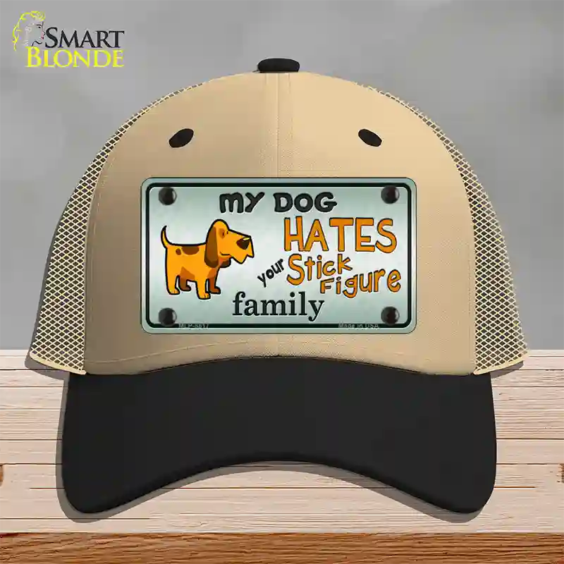 My Dog Hates Novelty License Plate Hat Mesh / Khaki|Black