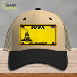 Iowa Dont Tread On Me Novelty License Plate Hat Mesh / Khaki|Black