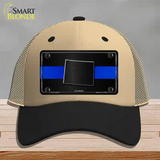 Colorado Thin Blue Line Novelty License Plate Hat Mesh / Khaki|Black