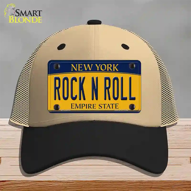 Rock N Roll New York Novelty License Plate Hat Mesh / Khaki|Black