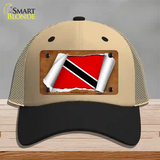 Trinidad & Tobago Flag Scroll Novelty License Plate Hat Mesh / Khaki|Black