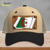 Algeria Flag Scroll Novelty License Plate Hat Mesh / Khaki|Black