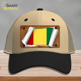 Guinea Flag Scroll Novelty License Plate Hat Mesh / Khaki|Black