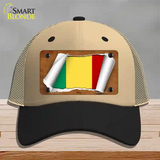 Mali Flag Scroll Novelty License Plate Hat Mesh / Khaki|Black