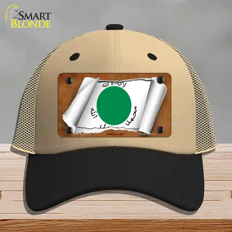 Somaliland Flag Scroll Novelty License Plate Hat Mesh / Khaki|Black