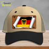 Germany Coat of Arms Flag Scroll Novelty License Plate Hat Mesh / Khaki|Black