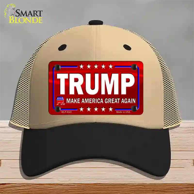 Trump Red Novelty License Plate Hat Mesh / Khaki|Black