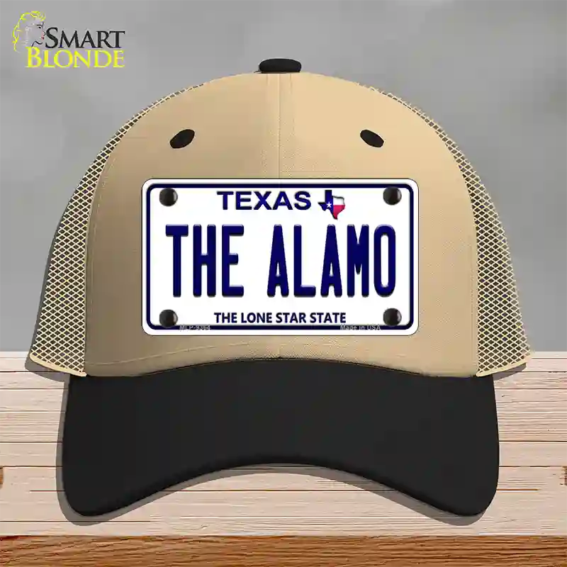 Alamo Texas Novelty License Plate Hat Mesh / Khaki|Black